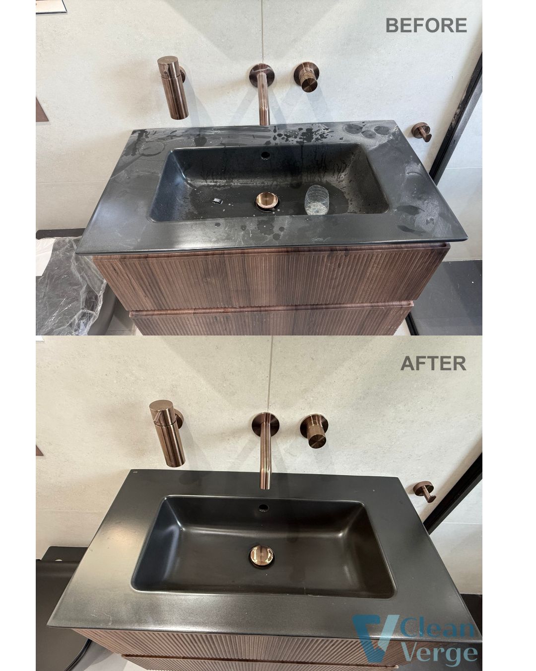 Before and After Washbasin Cabinate